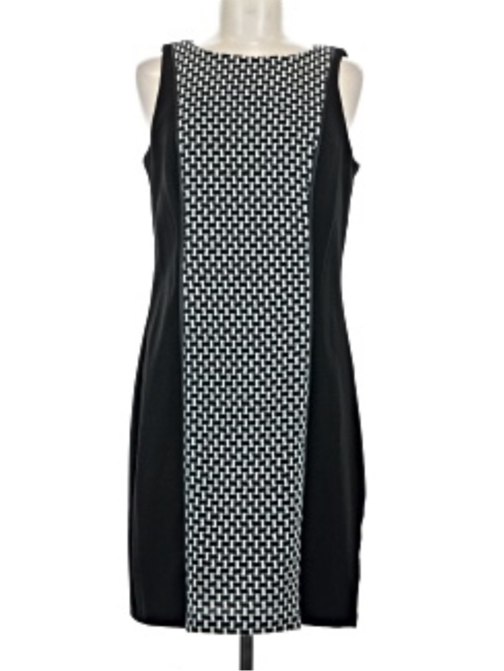 Isabel & Nina r Black & White Patterned Sheath Dress sis 10